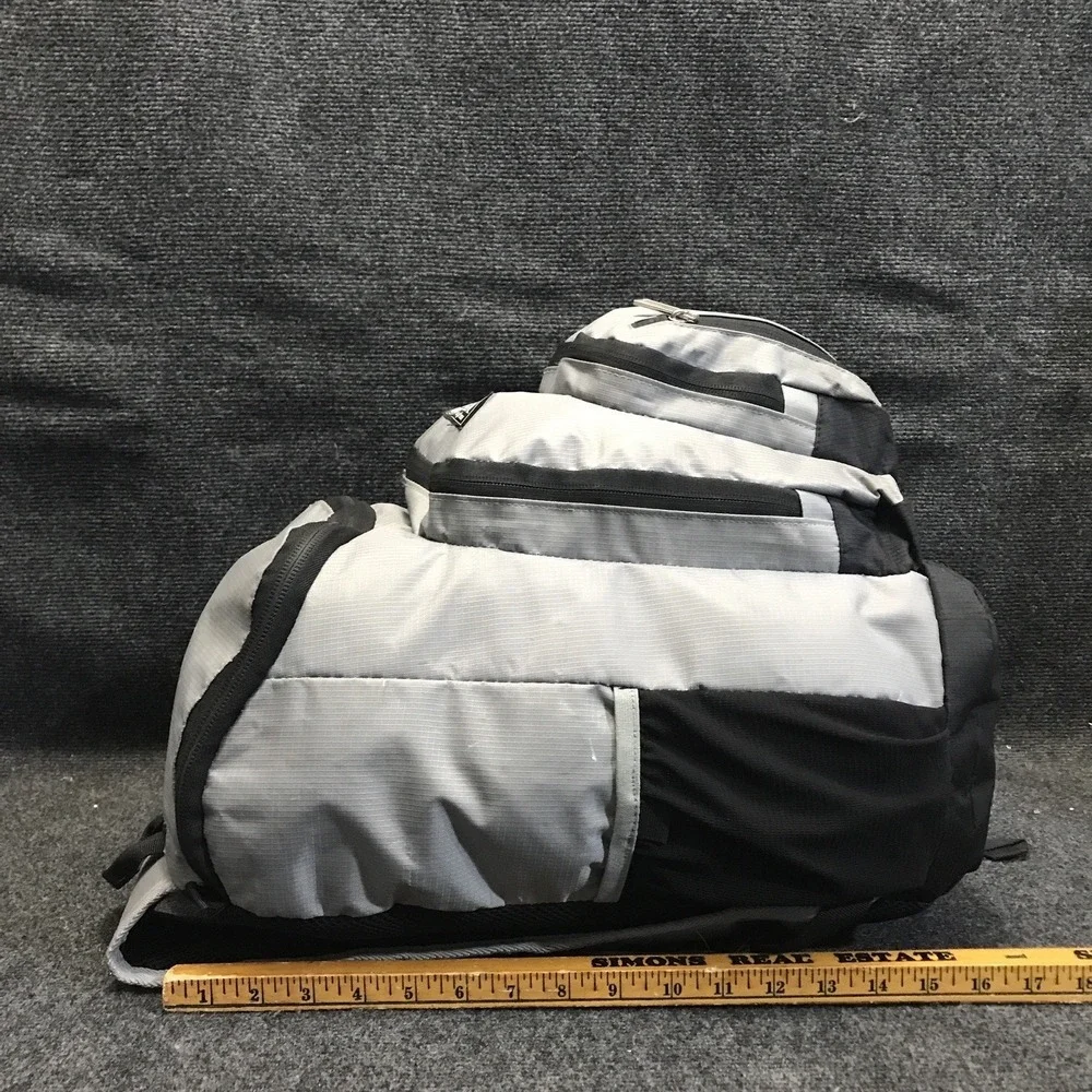 Lucky Brand & Co. Vintage Style Gray/Black Backpack‎ Laptop Computer Bag Daypack
